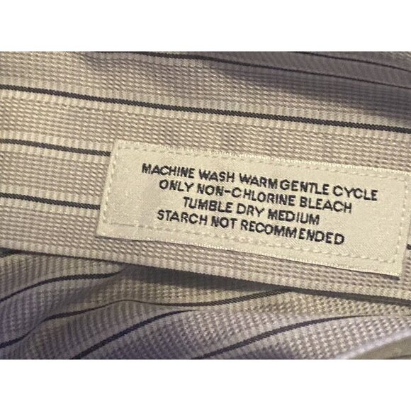 Cremieux Mens Shirt Button 100% Prima Cotton Long Sleeve 17/35 Large - Picture 8 of 9